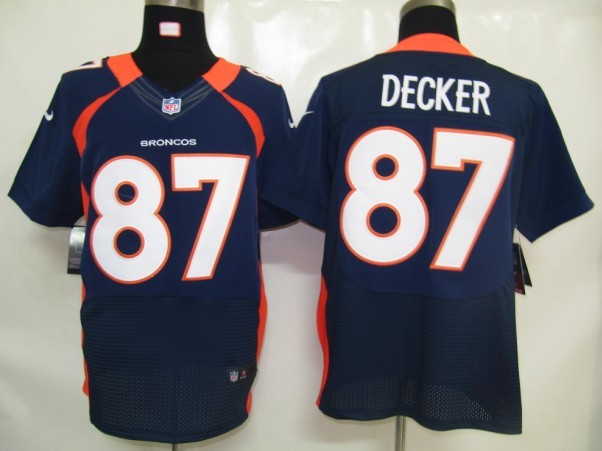 Nike Denver Broncos 87 Decker NFL Elite Jersey in Blue